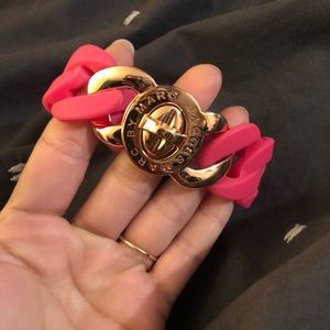 Marc by Marc Jacob neon pink + rose gold bracelet